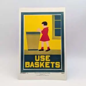 Vintage Print "Use Baskets" by Bess Eleanor - 1932 Lithograph