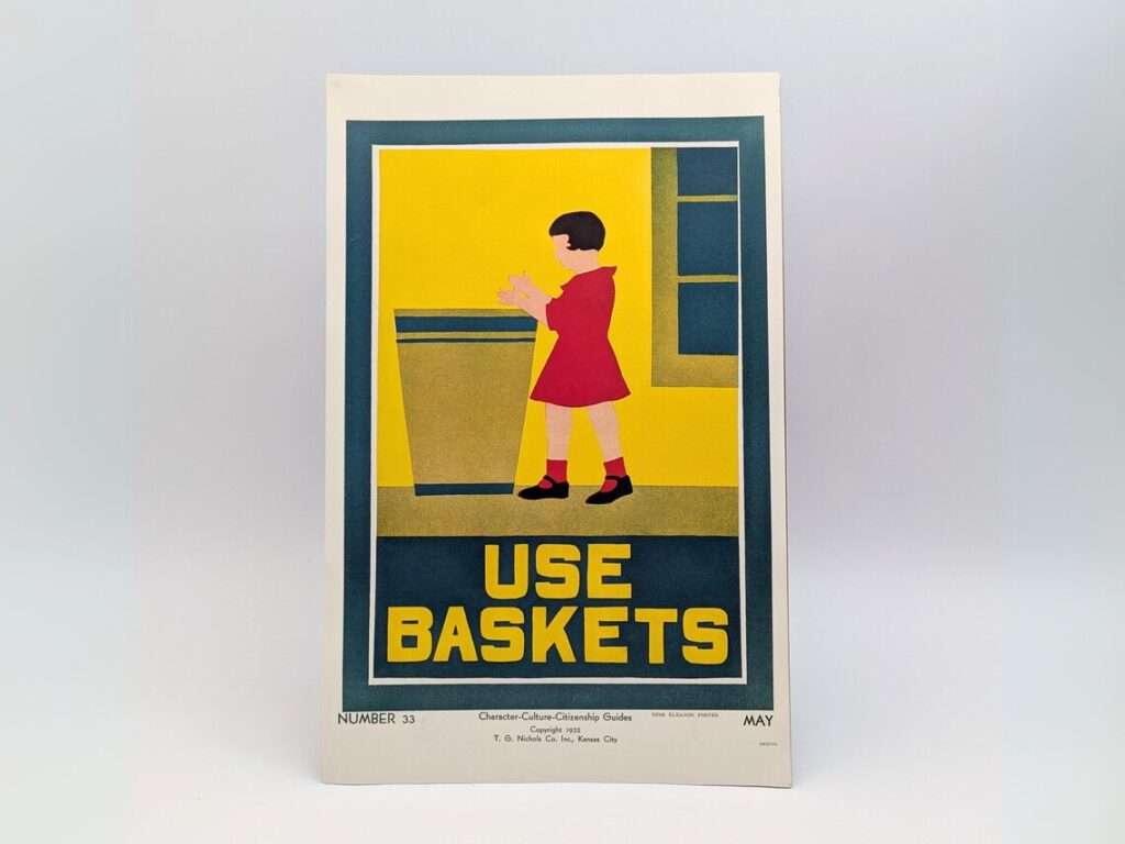 Vintage Print "Use Baskets" by Bess Eleanor - 1932 Lithograph