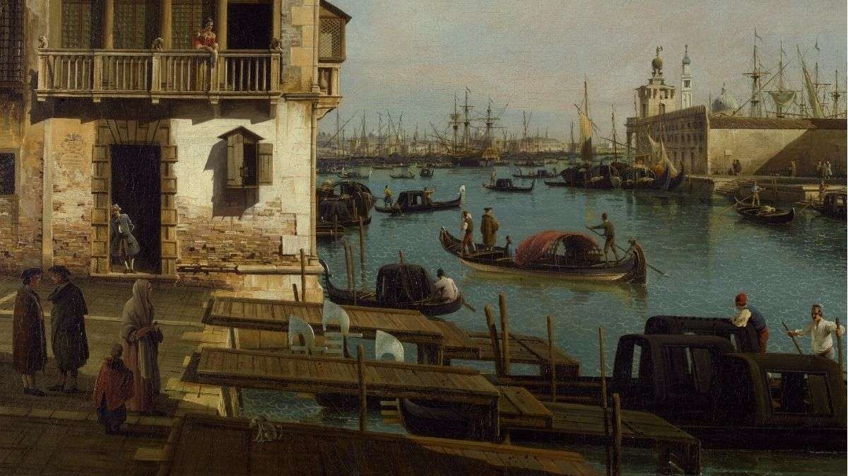 View of the Grand Canal Santa Maria della Salute and the Dogana from Campo Santa Maria Zobenigo - Bernardo Bellotto (2)