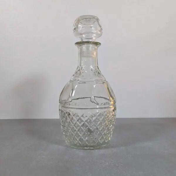 Princess House Glass Wine Carafe w/ Grape and Crown Designs