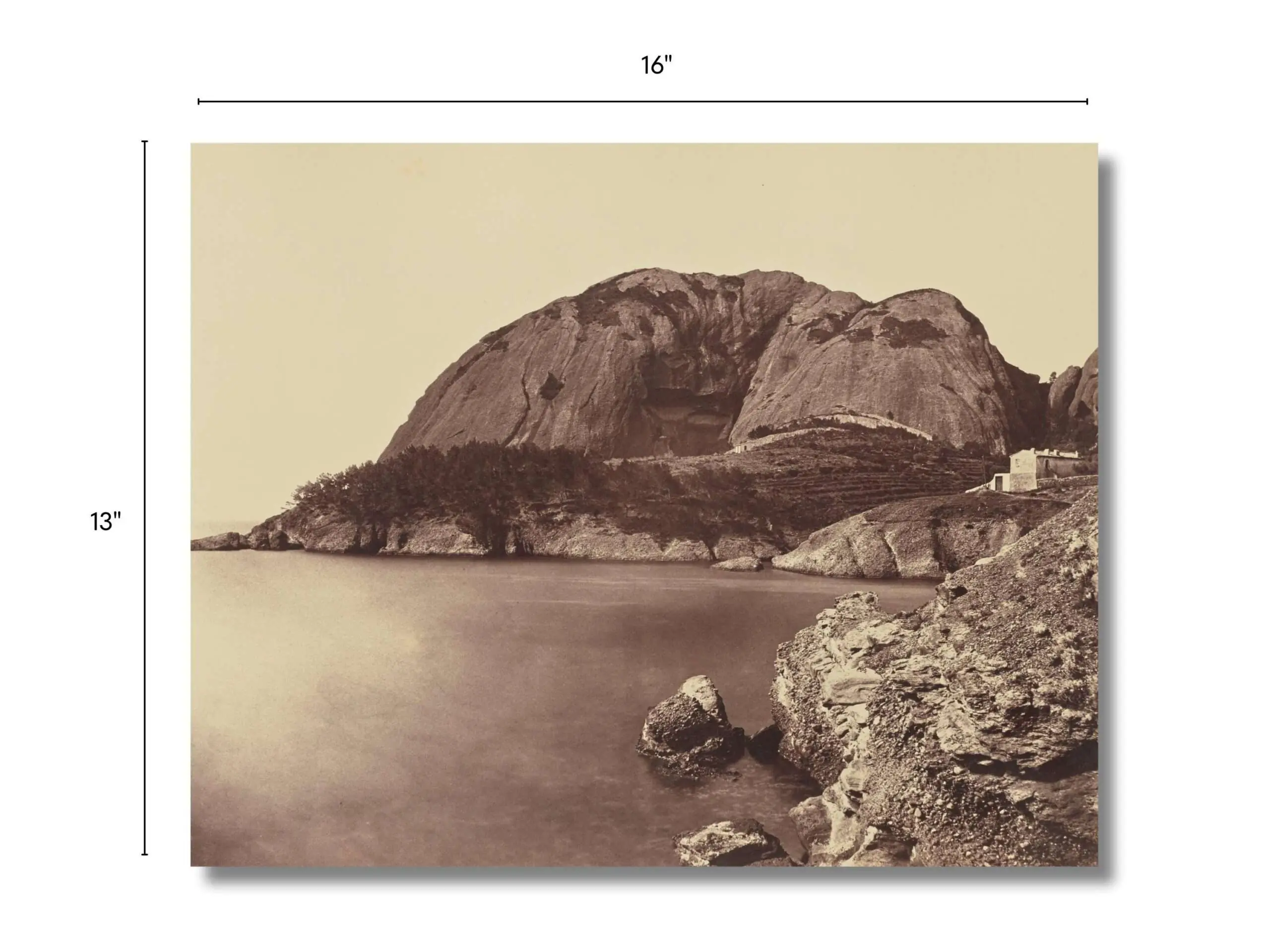 Bec de l'Aigle Shoreline by Édouard Baldus – 13" x 16" – Landscape Fine Art Photography Print