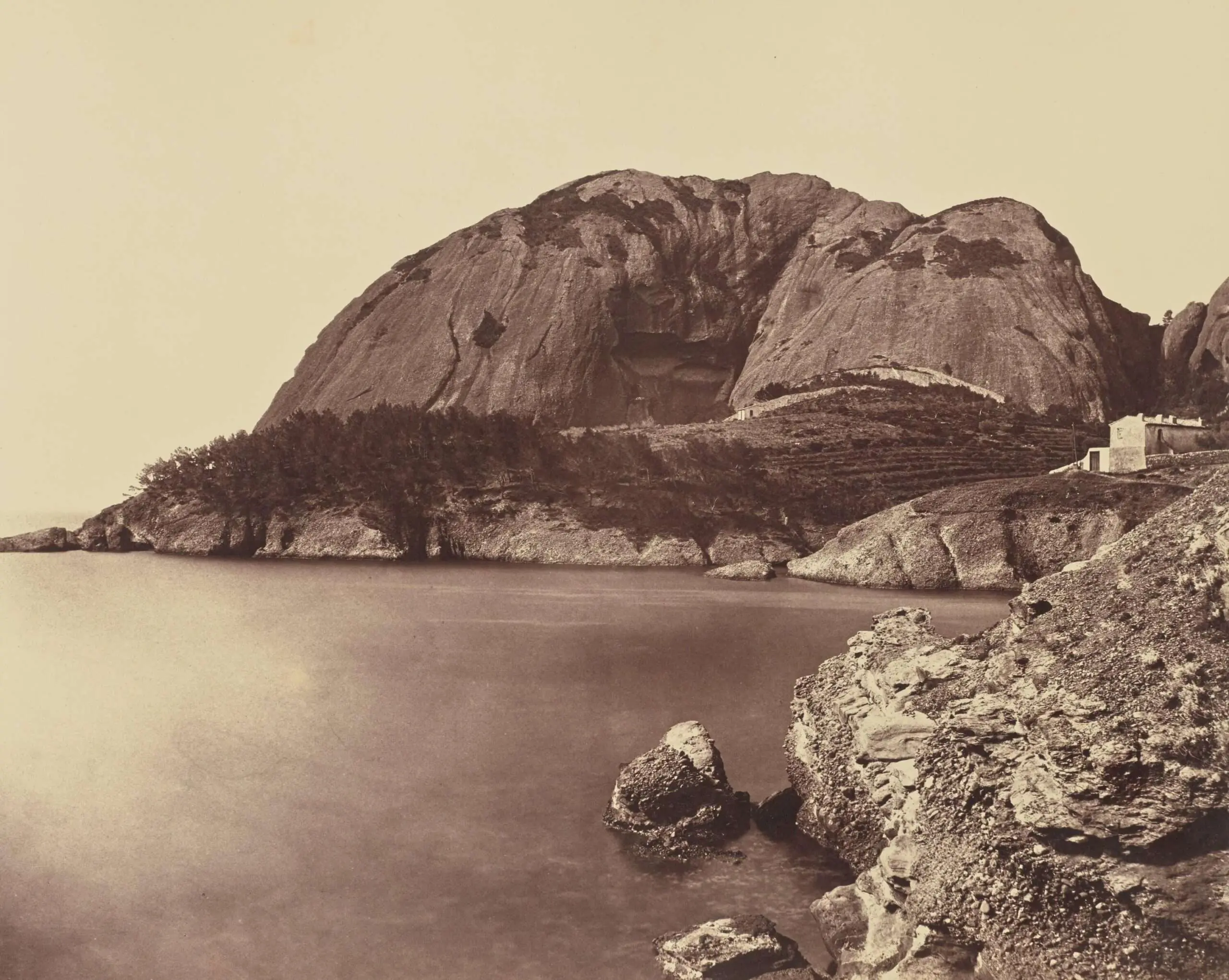 Bec de l'Aigle Shoreline by Édouard Baldus – 13" x 16" – Landscape Fine Art Photography Print