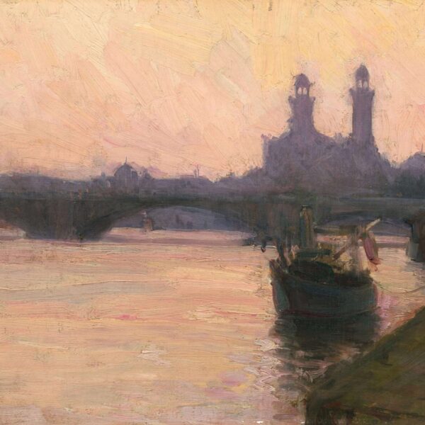 Henry Ossawa Tanner Print – Paris Seine River Twilight Art - 8" x 12"