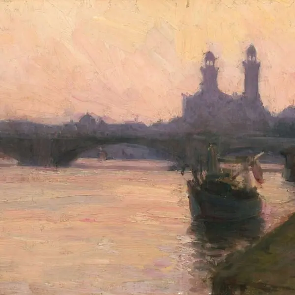 Henry Ossawa Tanner Print – Paris Seine River Twilight Art - 8" x 12"