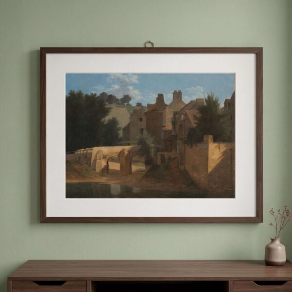 French Village – Jean-Victor Bertin - Neoclassical Landscape Art Print (9 x 12")